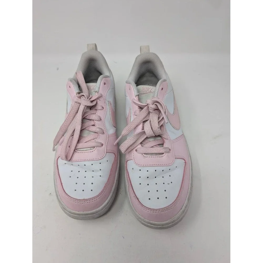 Nike Court Borough Low Sneakers pink white Youth sz 7